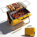Ranger Portable Charcoal Grill – Compact Lunchbox‑Style Folding BBQ for Camping, Beach & Tailgating | Dual‑Zone Heating, Stainless Steel Body, Quick Setup, Includes Tong & Cleaning Brush