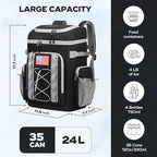 Maelstrom Backpack Cooler,Soft Lightweight Leakproof Cooler Backpack,Men Women 35/50 Can Insulated Cooler Bag,Keeps Hot/Cold for Up to 16 Hours,Perfect for Camping, Beach