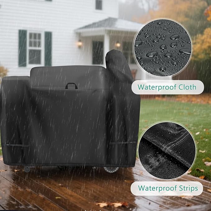 Grill Cover for Pit Boss Savannah Onyx Series 1500Sq Wood Pellet Grill, 65inch Outdoor Grill Cover Waterproof for PB1500NX Smoker Grill-65 L x 21" W x 56" H