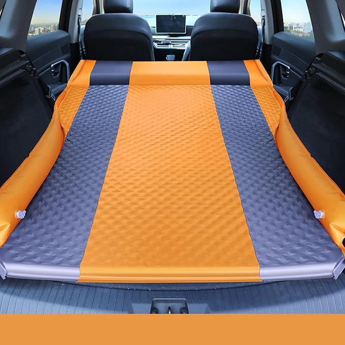 Inflatable Car Air Mattress for Toyota Prius/Prius+ XW50 XW30/5.Gen 2003-2025 Air Mattress Camping Bed Car Sleeping Bed Portable Foldable Car Air Bed,Orange