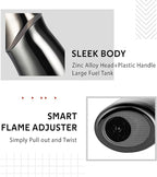 VEXO-Mini4 Torch Lighter Quad 4 Jet Flame Windproof Butane Refill Portable Lighter for Grill BBQ Candle Camping, Gift Idea (Butane NOT Included) (Black)