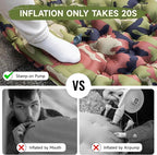 HiiPeak Sleeping Pad for Camping- Ultralight Inflatable Sleeping Mat with Built-in Foot Pump & Pillow, Upgraded Compact Camping Air Mattress for Tent, Backpacking, Hiking
