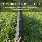 Single Inflatable Sleeping Mat, 20D Nylon Lightweight Air Bed for Adults, Air Mattress with Storage Bag for Camping Ultralight Backpacking, Hiking, Traveling & Outdoor Activities (Black, R)