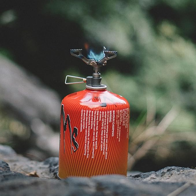 Ultralight Backpacking Stove Portable Pocket Stove Titanium Camping Gas Burner only 26g with 1 Extra Backup O-Ring