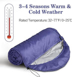 Sleeping Bags for Adults, Teens & Kids - Use for 3-4 Seasons, Warm & Cold Weather - Lightweight,Waterproof, Use for Backpacking, Hiking and Camping