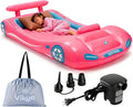 Vikua Inflatable Toddler Travel Bed with Safety Bumpers & Quick-Inflating Pump, Portable Blow Up Air Mattress for Kids with Carry Bag, for Home, Travel, Camping, Sleepovers, 330lbs Support (Pink)