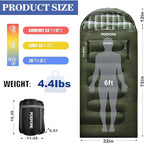 Flannel Sleeping Bag Cotton 0 Degree Cold Weather for Adults XXL Wearable Sleeping Bag 4 Seasons Waterproof with Compression Sack