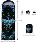AILONEN Kawaii Panda Sleeping Bags,Lightweight & Waterproof,3 Season Warm & Cool Weather,Dreamy Purple Flower Animal Themed Sleeping Bags for Boys,Girls,Kids,Adults Travelling,Outdoors