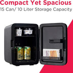 Frigidaire Portable 10L, 15-can Mini Fridge Brushed Stainless Rugged Refrigerator, EFMIS188-SS