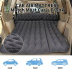 Car Air Mattress, Inflatable SUV Truck Camping Mattress for Back Seat, Thickened Travel Car Bed Sleeping Pad with Air Pump 2 Pillows (SUV-Black, SUV Air Mattress)
