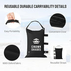 CROWN SHADES Sand Bags for Canopy Legs (150 LBS) Sandbags for Weight, Canopy Weights, Pop Up Tent Weights Bags, Black (Unfilled)