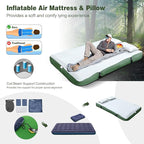 Goplus Camping Tent Cot, 5-in-1 Folding Camping Bed with Awning, Air Mattress, Sleeping Bag, Bedspread, Off Ground Elevated 1-2 Person Cot Tent with Carrying Bag, Air Pump for Camping Picnic Outdoor