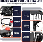 Llamaviva 2 Burner Propane Stove with Windpanel, Camping Stove with Side Shelves, 150000 BTU Propane Burners Removable Legs & Regulator Hose & Carrying Bag