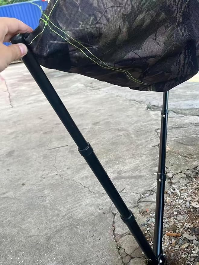 Low Down Hunting Tree Seat, Adjustable Height (16-28IN) Portable Folding Tree Seat, Silent Swivel 180° Pivot Outdoors Hammock Seat, Hunting Hammock for Turkey Deer Ground Camping Shooting