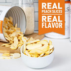 Emergency Essentials Freeze-Dried Peach Slices #10 Can, Freeze-Dried Fruit, Freeze-Dried Peaches, Peach Rings Snacks, Emergency Food Cans, 30-Year Shelf Life Food