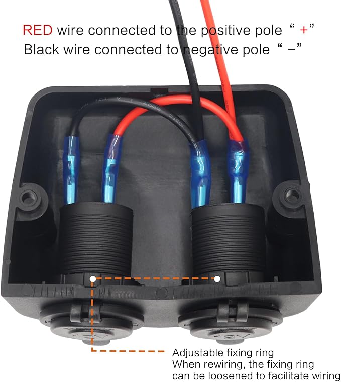 12-24 V Multifunctional 2 Hole Tent Type Car Modification Dual Cigarette Lighter Splitter Power Sockets Female Power Outlet Adapter for Portable Auto Electronic Devices