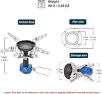 Widesea Camping Burner Stove 3300W Outdoor Gas Stove Small Backpacking Stoves Portable Bottletop Backpacking Stove Portable Tourist Survival Bushcraft Kitchen