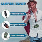 Torch Lighter, Refillable Butane Windproof Outdoor Gas With Adjustable Jet Flame, for Fireplace Fireworks Grill Camping BBQ, Gifts for Men - Camouflage (Without Gas)