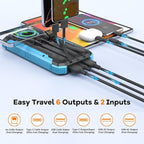 ERRBBIC Solar Charger Power Bank 20000mAh, Portable Wireless Charger, 15W Fast Charging External Battery Pack with Dual Flashlight and USB C Outputs, Outdoor Mobile Power Compatible with Cell Phones