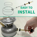 SUNJIKA Camping Stove&Lantern Comprehensive Repair Kit for Coleman Lantern Parts with Coleman Dual Fuel Stove.Check Valve,Air Stem Assembly(200-6381),Universal Plunger Pump Metal Part(242j5201)