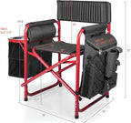 Picnic TIME NFL Unisex-Adult NFL Fusion Camping Chair with Side Table and Soft Cooler, Beach Chair for Adults, Lawn Chair