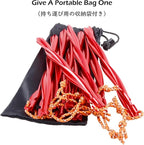 TRIWONDER Tent Stakes Heavy Duty Metal Ground Pegs Camping Stake Tarp Anchors Tent Spikes Aluminum Outdoor Sand Garden Camping Accessories for Beach (Red - Swirled Shape - 9.84 Inches - 10 Pack)
