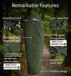 Litume Bivy Sack Sleeping Bag Cover – Waterproof Mummy-Style, Compact & Lightweight Shelter for Stealth Camping Backpackers Wild bushcraft Equipment Outdoor Survival