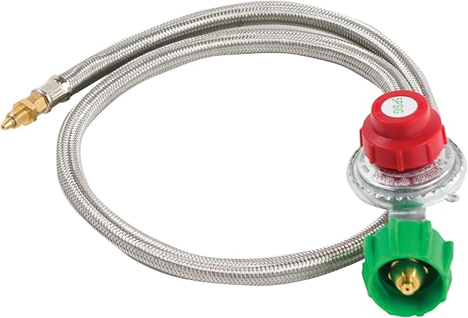 Bayou Classic Outdoor Patio Stove - Portable, 5-psi Regulator, Hose - 16 x 16 x 13 in - Stainless Steel