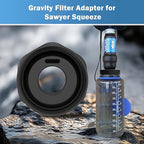 Filter Adapter for Sawyer Squeeze - Quick Connect & Leak-Proof, Lightweight, Compatible with Nalgene Wide Mouth Bottles for Easy Outdoor/Indoor Water Filtration