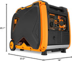 WEN DF451i Super Quiet 4500-Watt Electric Start Dual Fuel RV-Ready Portable Inverter Generator with Fuel Shut-Off