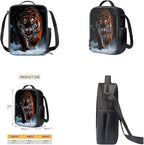 Tiger Elementary School Backpack for Boys with Lunchbox Bottle Pocket and Pencil Case 17" Cool Backpacks for Boys Kids Bookbags Lightweight School Bag for Students Hiking Daypacks