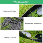 2-Inch x 50 FT Landscape Edging Border with 75 Spikes, Garden Edging Border Lawn Edging Border, Plastic Edging Border Flexible for Garden Flower Beds Lawn Yard Paver Pathway (Black)