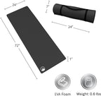 Foam Sleeping Pad - Lightweight 1-Inch Mat for Camping, Cots, Tents, Backpacking, and Yoga - Non-Slip and Waterproof with Handle by Wakeman