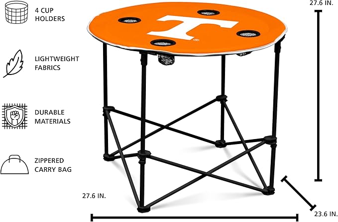 Logo Brands Officially Licensed NCAA Unisex Round Table, One Size, Team Color