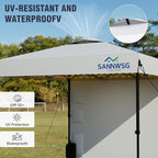 8X8 Pop Up Canopy Tent,Removable Pockets Sidewall for Extra Storage,Easy Up Canopy,Heavy Duty One Person Set Up Event Tent,White