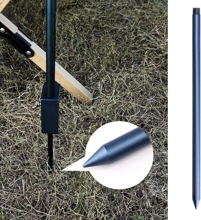 TOBWOLF Portable Camping Folding Lamp Pole, Lightweight Collapsible Aluminum Lantern Stand, Outdoor Lamp Post Hanging Light Holder Stick for Picnic, Hiking, Fishing, Backpacking, Garden BBQ