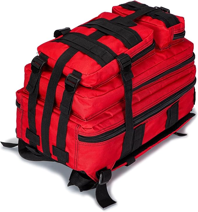 20L First Aid Backpack Trauma First Aid Kit, First Responder Trauma Bag Waterproof Multi-Pocket for Hiking Travel Field Trips Camping(Tan)