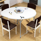 4.5FT Round Table, Round Folding Table 54 inches, Bifold Round Table, Plastic Dining Table, Event Commercial Table for Wedding, Party, Garden, Patio