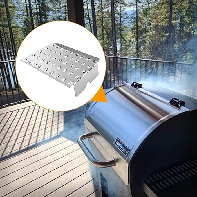 Grill Drip Tray Heat Baffle Replacement for Camp Chef 24 Series Pellet Grills, SmokePro SG 24/STX 24, Woodwind Classic 24/ SG 24/WIFI 24, BCA070/BAC012 Drip Pan Parts for Traeger Pro 20 22 575 Series