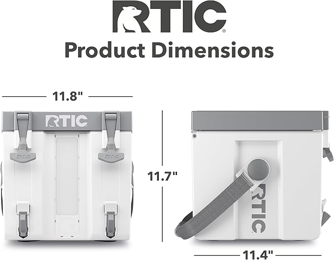 RTIC Halftime Water Cooler 3 Gallon Portable Carrier Container, Drink Beverage Dispenser, Stackable with 2 Taps, Bottleless, BPA-Free, for Sports, Camping, BBQ, Parties, Picnic, and More, White