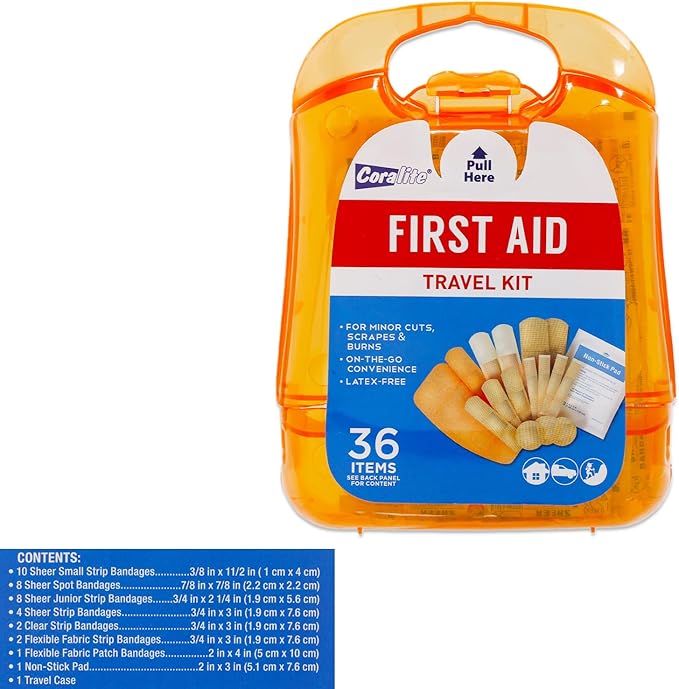 Mini First Aid Kit Bulk Set - Travel Size Bundle Includes 12 Small First Aid Kits in Durable Case for Car, Purse, Travel, Backpack, Camping | Small First Aid Kit