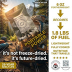 Cooked Freeze-Dried Pulled Pork Tenderloin | 6oz makes 1.8 lbs Rehydrated | Designed for Backpackers, Campers, Survivalist, Hunters and Emergency Preparedness | Made in USA to Include Food Certified Packaging