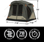 Bushnell Tent | Instant Pop Up 3P / 4P/ 6P / 8P Hub Style Tents | Best Pop Up Tent for Camping, Hiking, Family Camping, Hunting, Fishing, and Basecamp