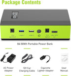 ZeroKor Portable Power Bank with AC Outlet, 65W External Battery Pack 23400mAh Portable Laptop Charger Portable Power Source Backup for Outdoor Tent Camping Home Office Smart Devices -Green