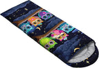 AILONEN Cute Frog Green Camping Sleeping Bag,Lightweight & Waterproof,3 Season Warm & Cool Weather,Travel Portable Compression with Compact Carrying Bag for Kids Girls Adults