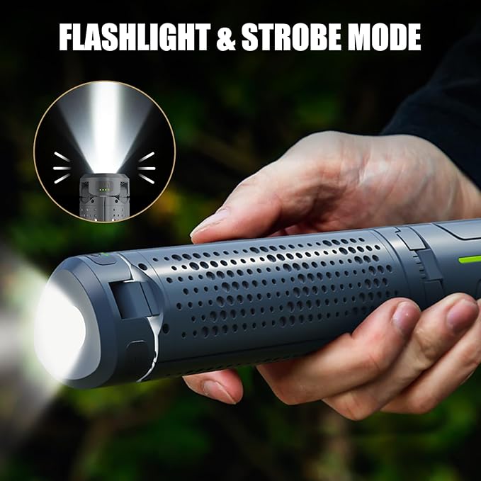 BUBRA 40" Telescopic Camping Light with Stand, 8000mAh Rechargeable LED Work Light & Camp Lantern, 1000LM Portable Tripod Lamp, 20H Runtime for Power Outages, Survival Gear and Camping Essentials