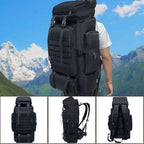 80L 100 liters Hiking Backpack Camping Rucksack, Men Outdoor Travel Climbing Knapsack Mountaineering Trekking Backpack