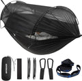 ADVOKAIR Camping Hammock with Mosquito Net Up to 500lbs, Ultralight and Portable Nylon Travel Hanging Hammock with Tree Straps, Perfect for Outside, Backpacking, Hiking and Backyard