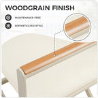 Grand patio Extra-Wide 6-Pack Directors Chairs, Folding Dining Chair Set of 6 with Sling and Woodgrain Armrests, Outdoor, Apricot