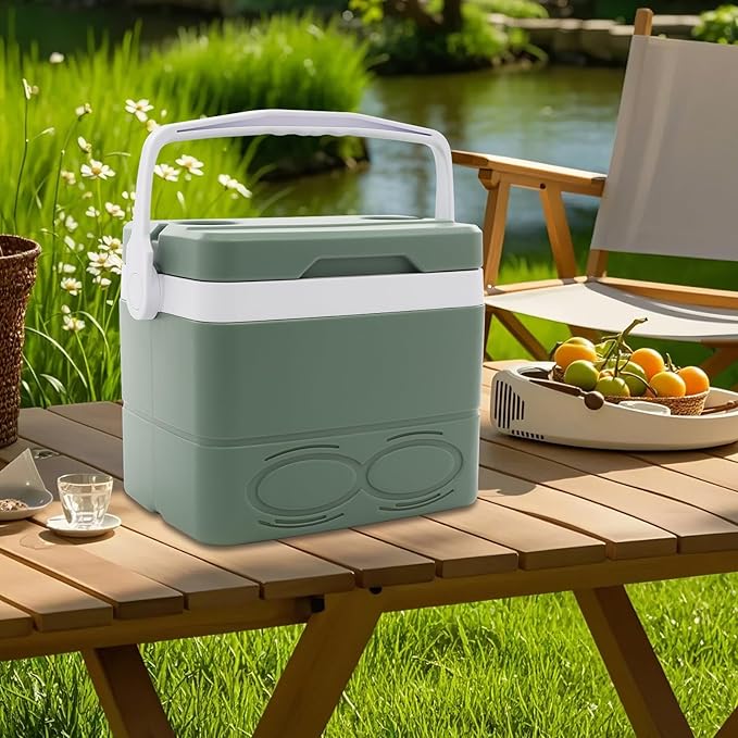 8.5l Camping Ice Boxes & Coolers, Insulated Cooler, Portable Ice Box with Handle, Large Insulated Ice Chestfor Beach, Picnic and Office Use
